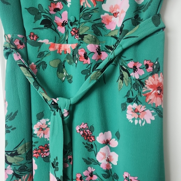Vince Camuto Green Floral Midi Dress - Picture 4 of 6